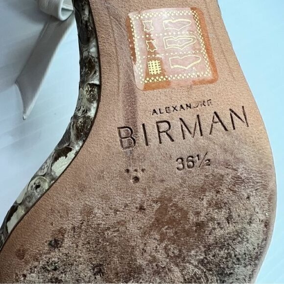 ALEXANDRE BIRMAN Sandals womens 6.5 Animal Print Leather Trim Embellishment - Picture 11 of 15